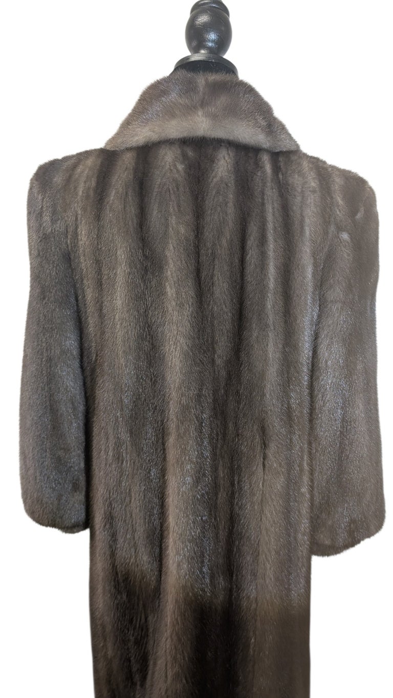 Unused blue Iris mink fur coat 10/M ~no duties