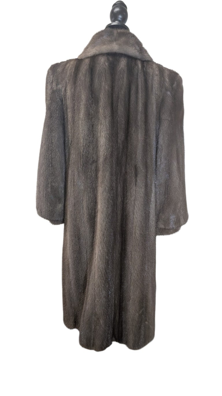 Unused blue Iris mink fur coat 10/M ~no duties