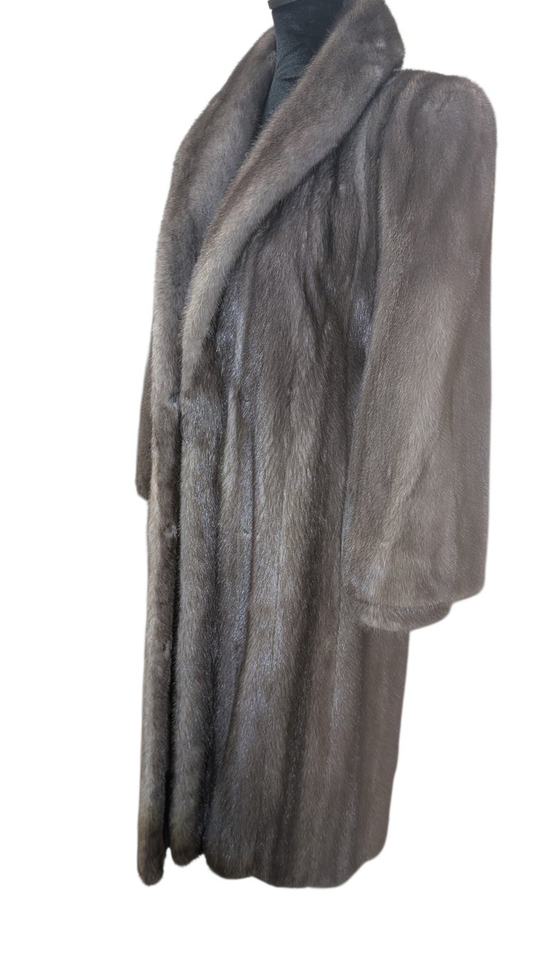 Unused blue Iris mink fur coat 10/M ~no duties
