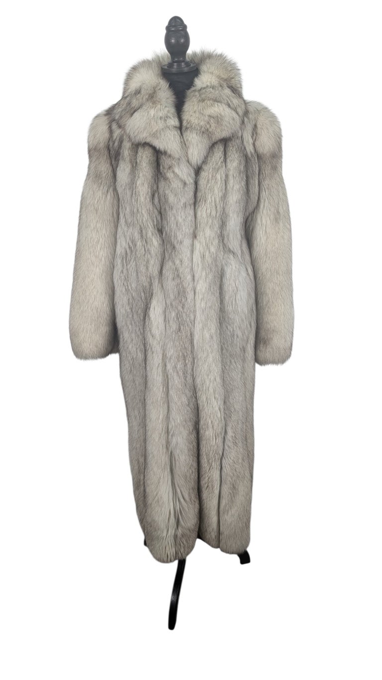 Norwegian fox fur coat 10/M~no duties
