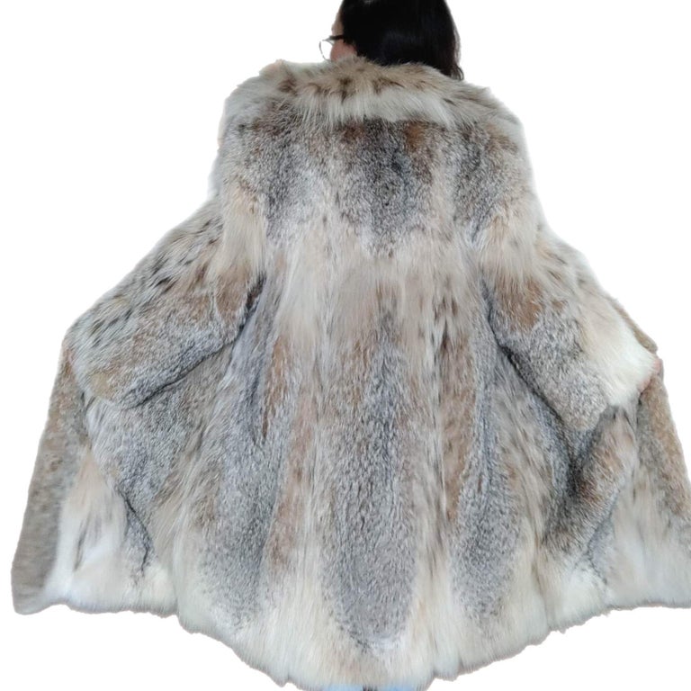 Brand new lightweight lynx fur coat size 12-14 ~no duties