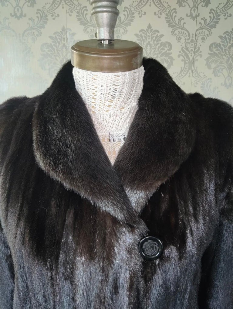 Birger Christensen Ranch Female Mink Fur Trench Coat (Size 14-16 M/L) ~no duties