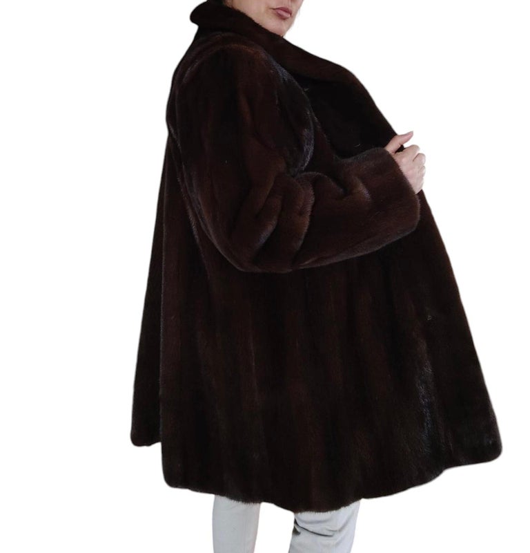 Brand new demi buff female mink fur coat size S 8 ~no duties
