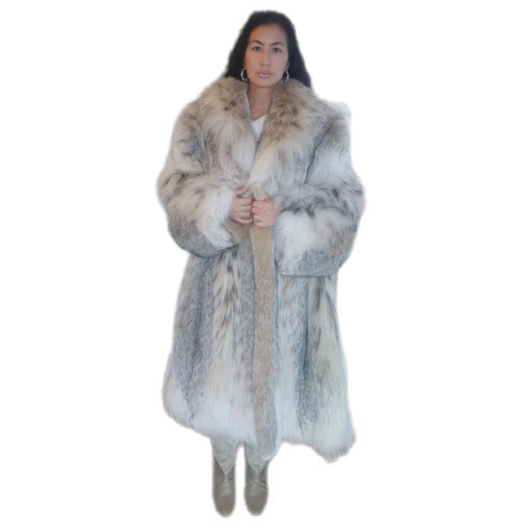 Lightweight Canadian lynx fur coat size 20 L ~no duties