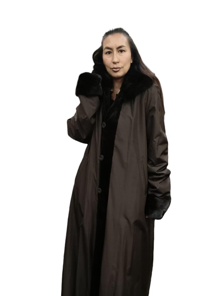Christian Dior sheared female Mink Fur Coat reversible size 16 ~no duties