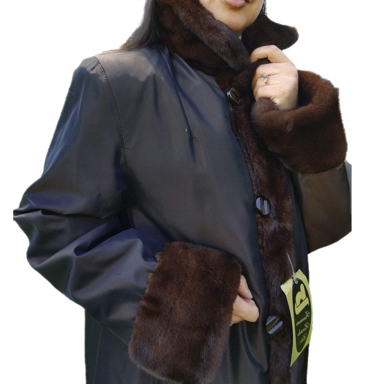 Brand New sheared Mink Fur Coat reversible size 10 (M) ~no duties