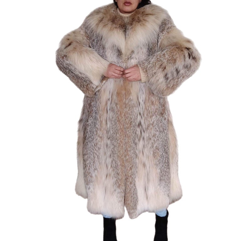 Brand new lightweight lynx fur coat size 12-14 ~no duties