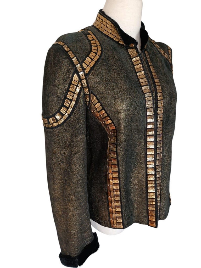 Brand new vintage just cavalli Shearling Fur Coat (Size 6-S) 8500$ ~no duties