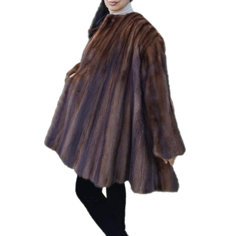 Birger Christensen Demi Buff Wide Sweep Mink Fur Coat (24/XXL) ~no duties