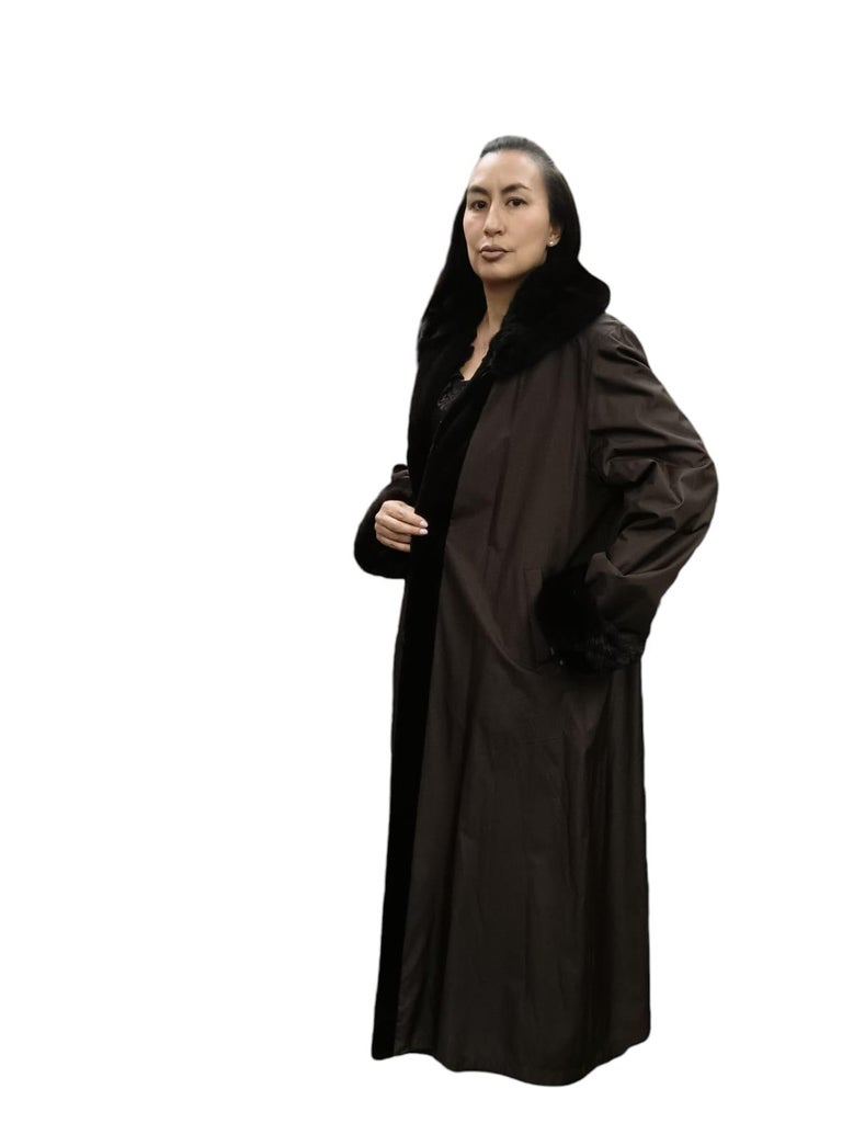 Christian Dior sheared female Mink Fur Coat reversible size 16 ~no duties
