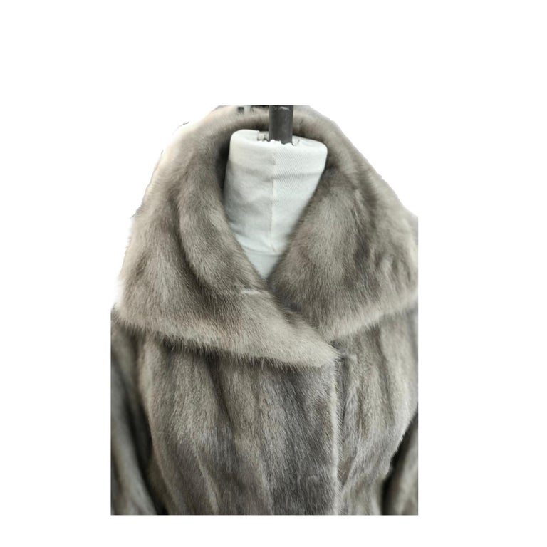 Sapphire Mink Fur Coat size 12 M ~no duties