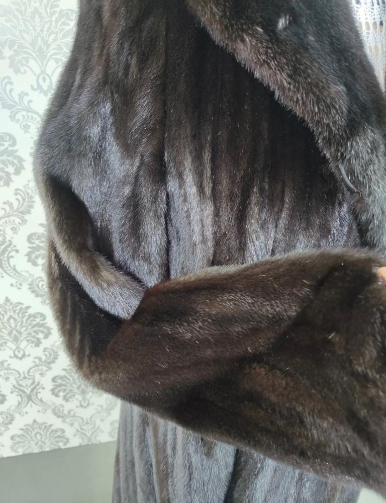 Birger Christensen Ranch Female Mink Fur Trench Coat (Size 14-16 M/L) ~no duties