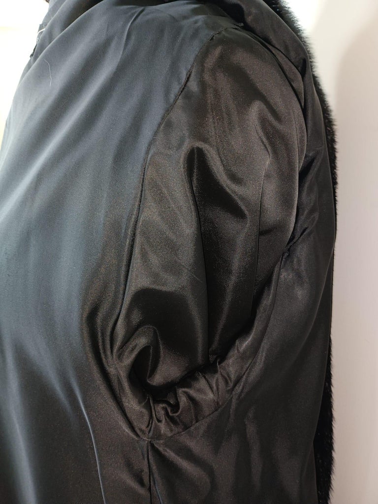 Mint lustrous black Mink Fur Coat (Size 10 M) ~no duties