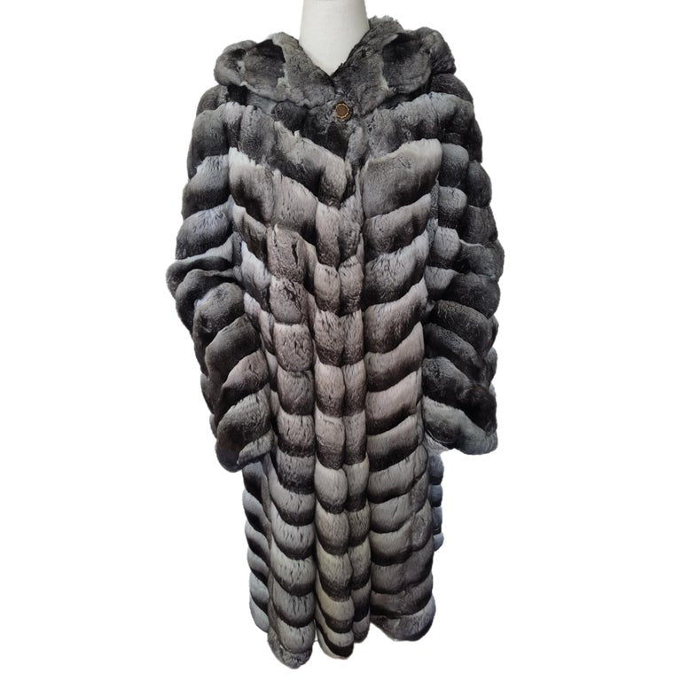 Birger Christensen Empress Chinchilla Fur Coat 18-24/XXL