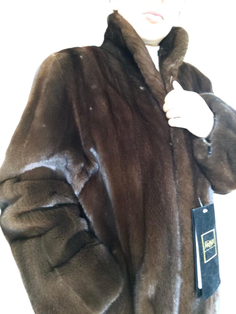 Brand new demi buff female mink fur coat size S 8 ~no duties