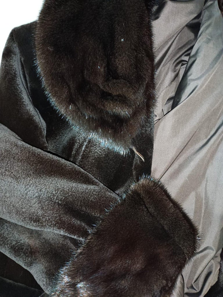 Christian Dior sheared female Mink Fur Coat reversible size 16 ~no duties