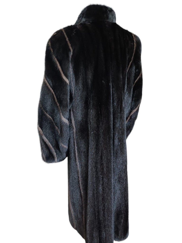 Mint lustrous black Mink Fur Coat (Size 10 M) ~no duties
