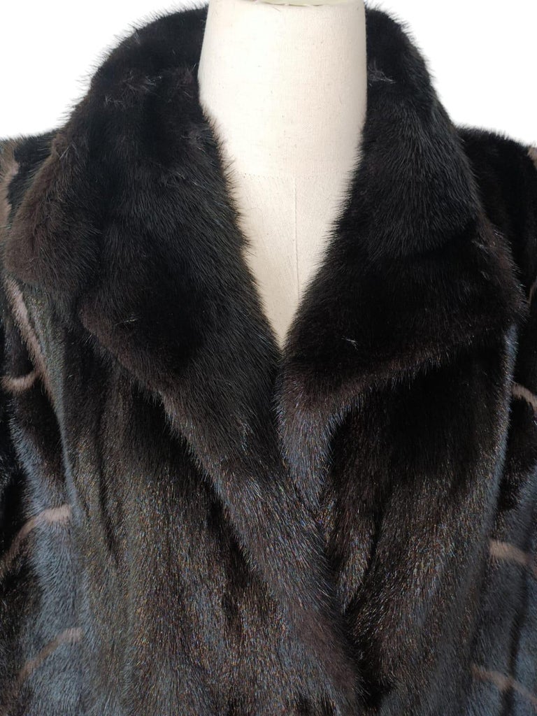 Mint lustrous black Mink Fur Coat (Size 10 M) ~no duties