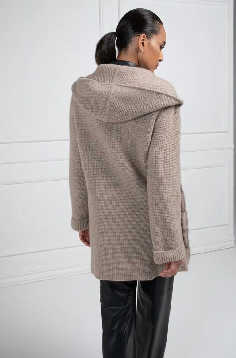 Cashmere Loro Piana Coat with tortora Sable