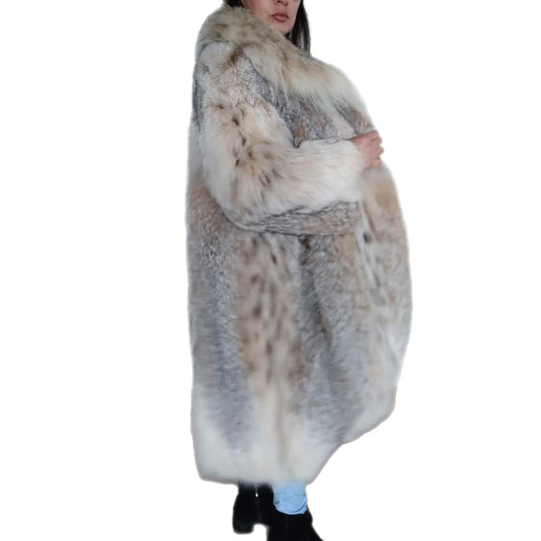 Brand new lightweight lynx fur coat size 12-14 ~no duties