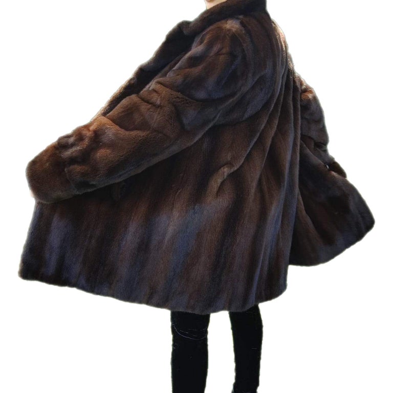 Brand New sheared Mink Fur Coat reversible size 10 (M) ~no duties