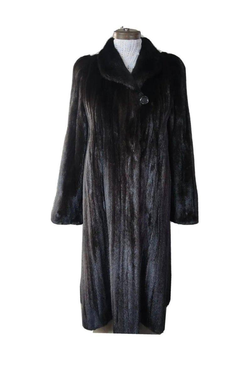 Birger Christensen Ranch Female Mink Fur Trench Coat (Size 14-16 M/L) ~no duties