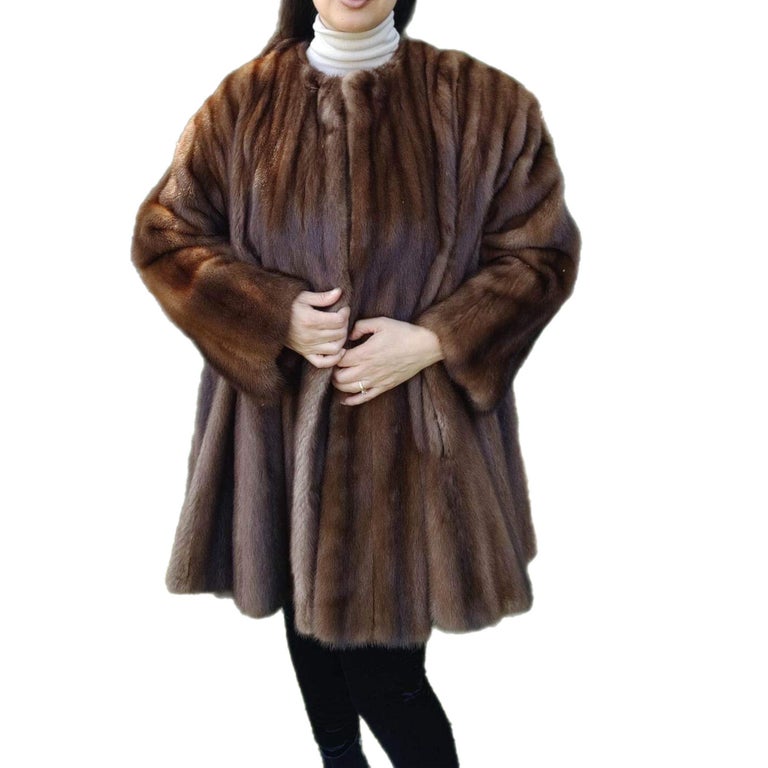 Birger Christensen Demi Buff Wide Sweep Mink Fur Coat (24/XXL) ~no duties