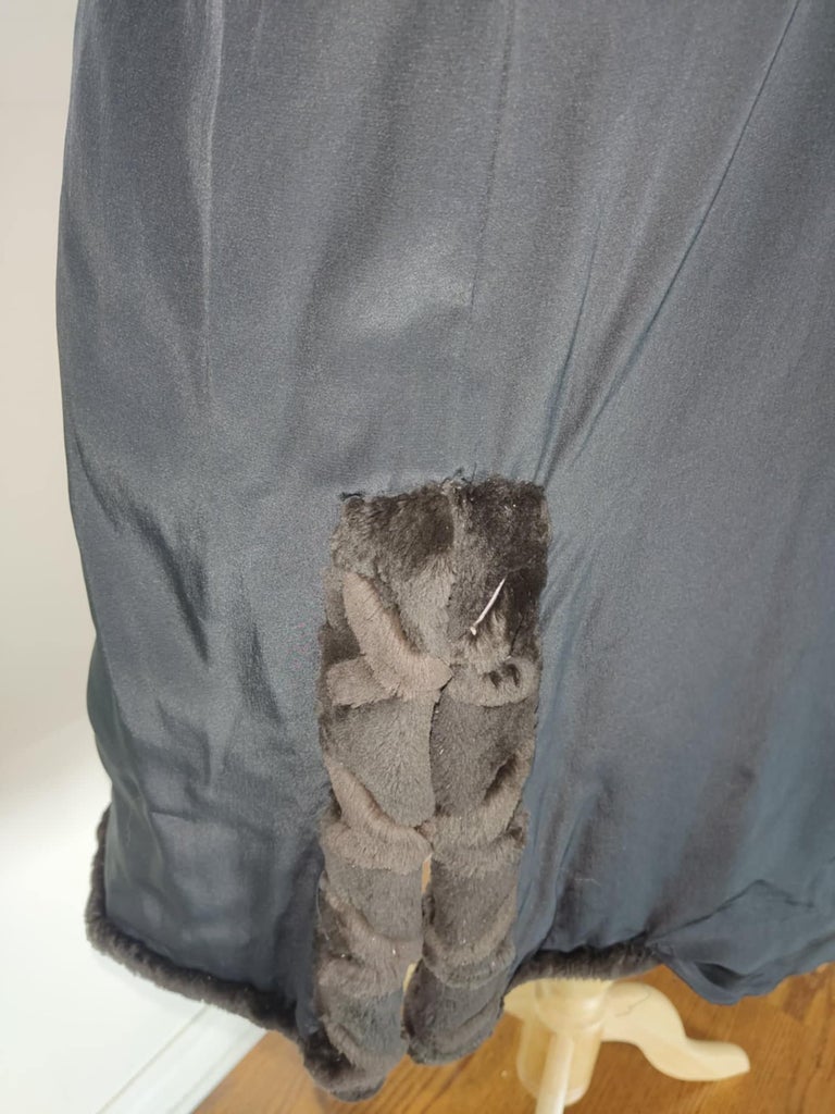 Brand New Zuki Sheared Beaver Fur Coat with Fur Trim (Size 14) ~no duties