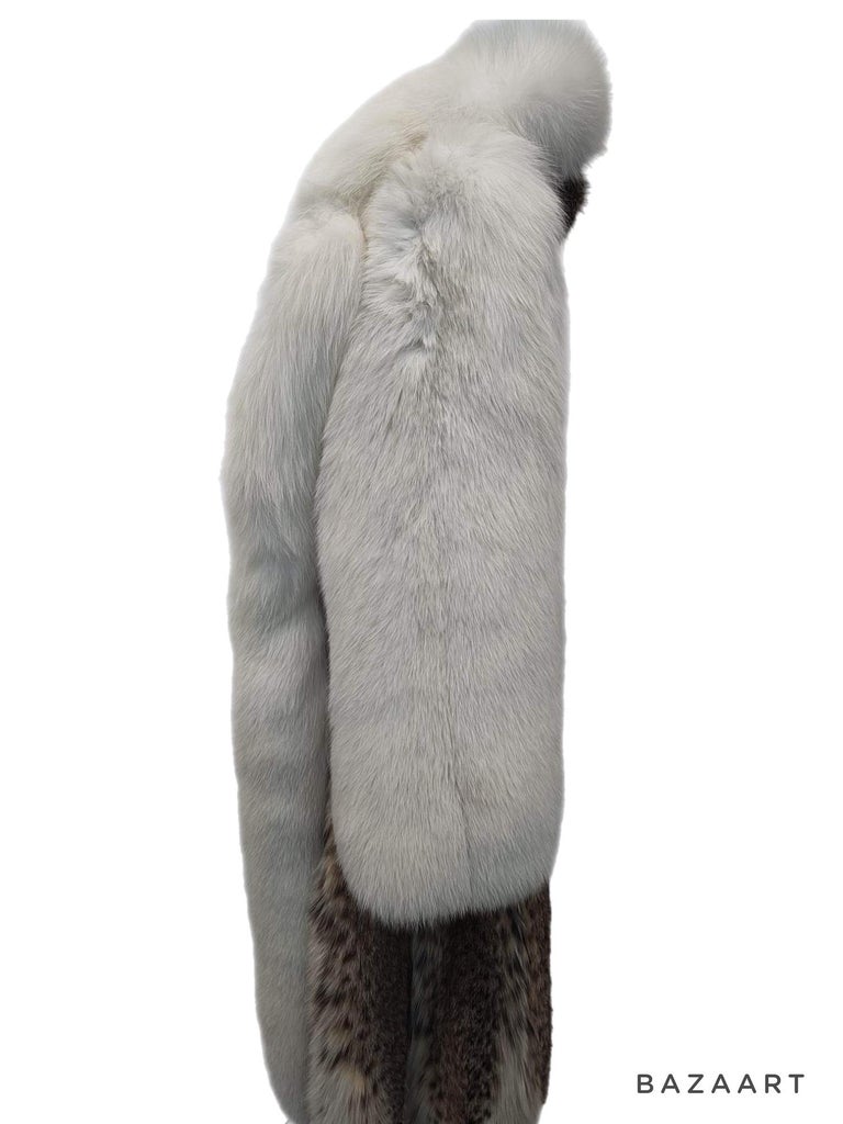 Brand new lynx fur coat size with hood 14 L ~no duties