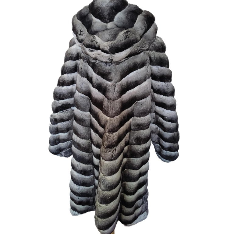 Birger Christensen Empress Chinchilla Fur Coat 18-24/XXL