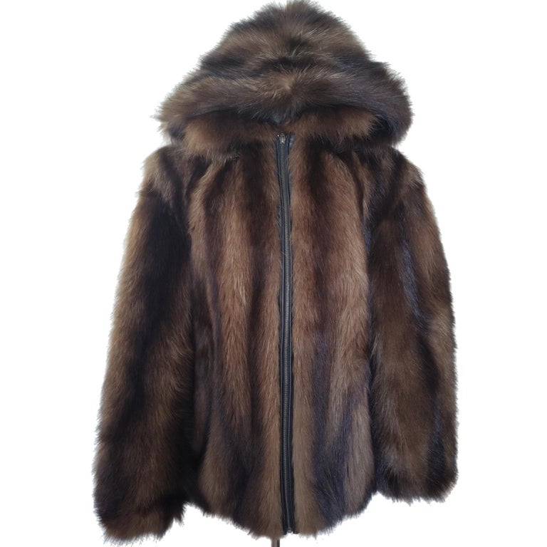 Wolverine fur Fur bomber Coat 44-46 men's L ~no duties