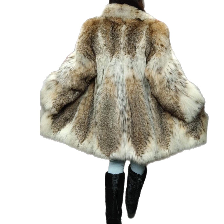 Brand new lightweight lynx fur coat size 12-14 ~no duties