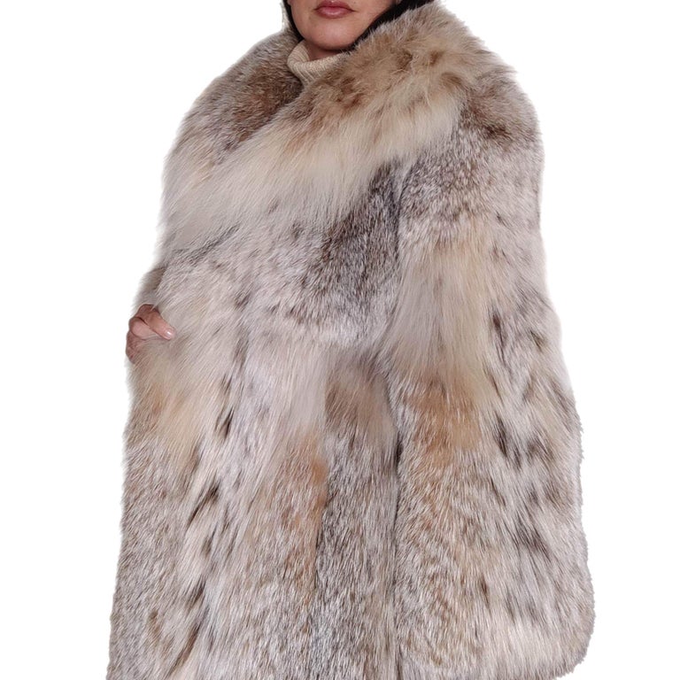 Brand new lightweight lynx fur coat size 12-14 ~no duties