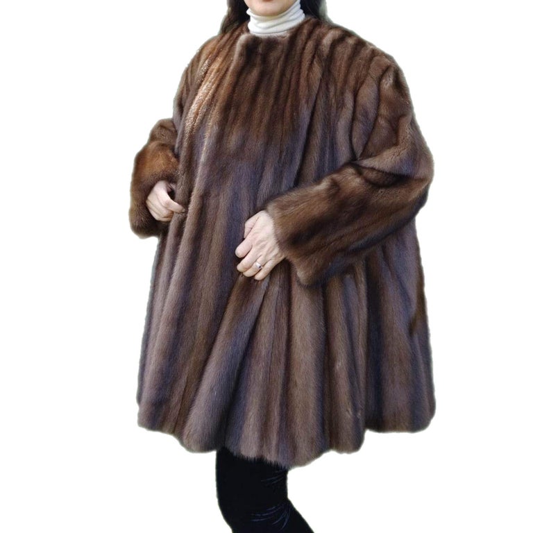 Birger Christensen Demi Buff Wide Sweep Mink Fur Coat (24/XXL) ~no duties