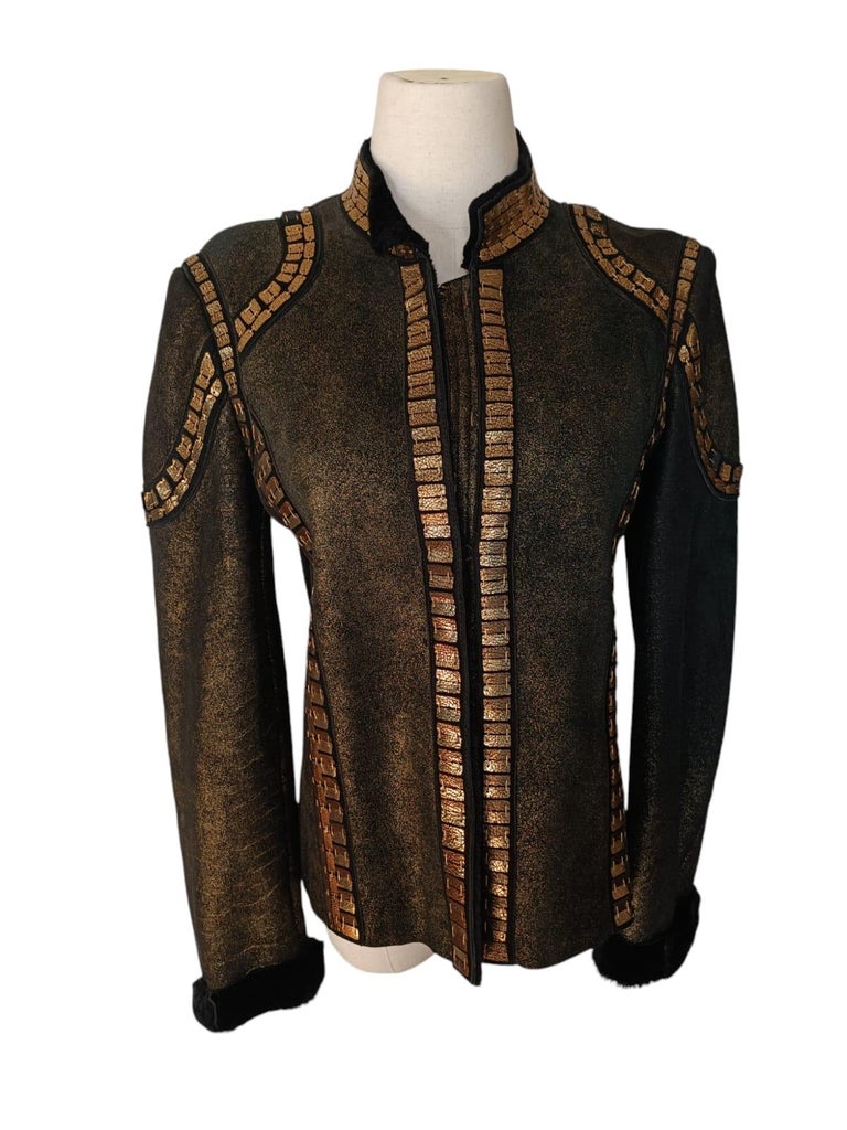 Brand new vintage just cavalli Shearling Fur Coat (Size 6-S) 8500$ ~no duties