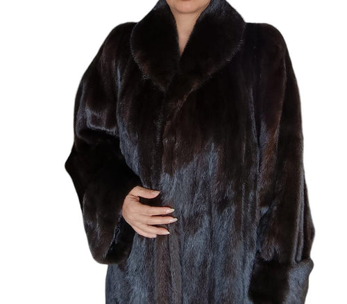 Birger Christensen Demi Buff Wide Sweep Mink Fur Coat (12/L) ~no duties