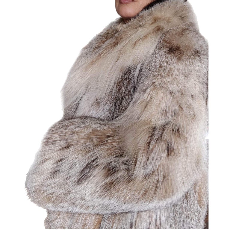 Brand new lightweight lynx fur coat size 12-14 ~no duties