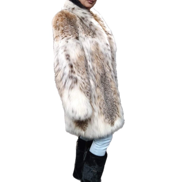 Brand new lightweight lynx fur coat size 12-14 ~no duties