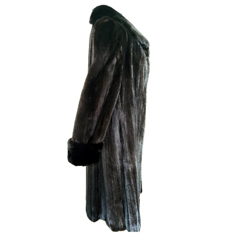 Birger Christensen Ranch Female Mink Fur Trench Coat (Size 14-16 M/L) ~no duties