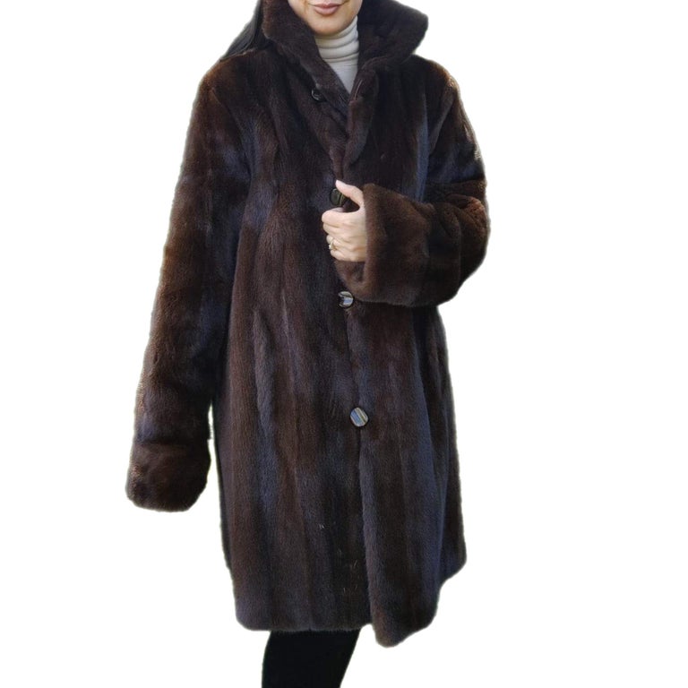 Brand New sheared Mink Fur Coat reversible size 10 (M) ~no duties