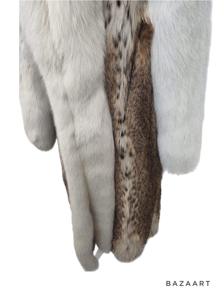 Brand new lynx fur coat size with hood 14 L ~no duties