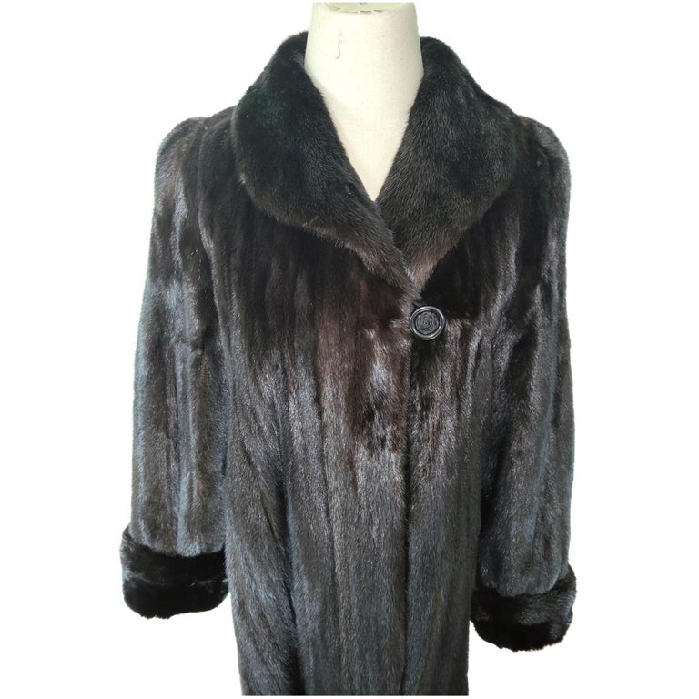 Birger Christensen Ranch Female Mink Fur Trench Coat (Size 14-16 M/L) ~no duties