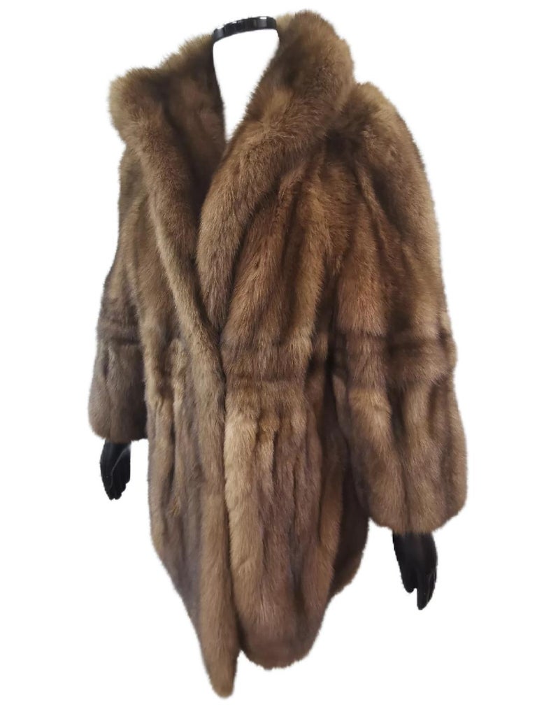Brand New Sable Fur Coat (Size 20-22 XXL) ~no duties