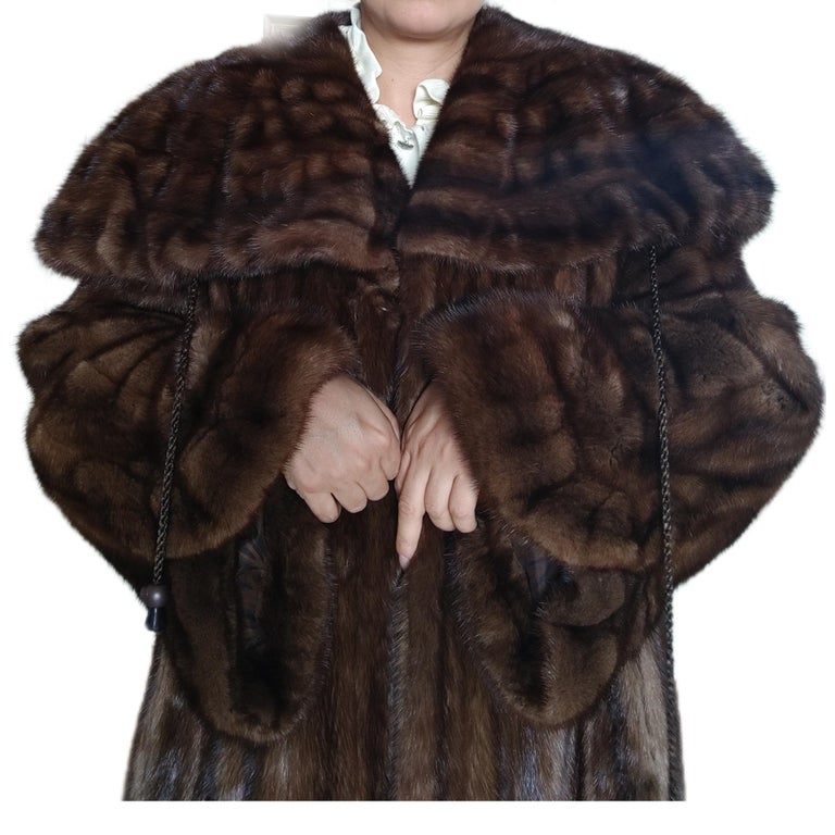 Brand New showroom Demi Buff Mink Fur Swing Coat (Size 24 2XL) ~no duties