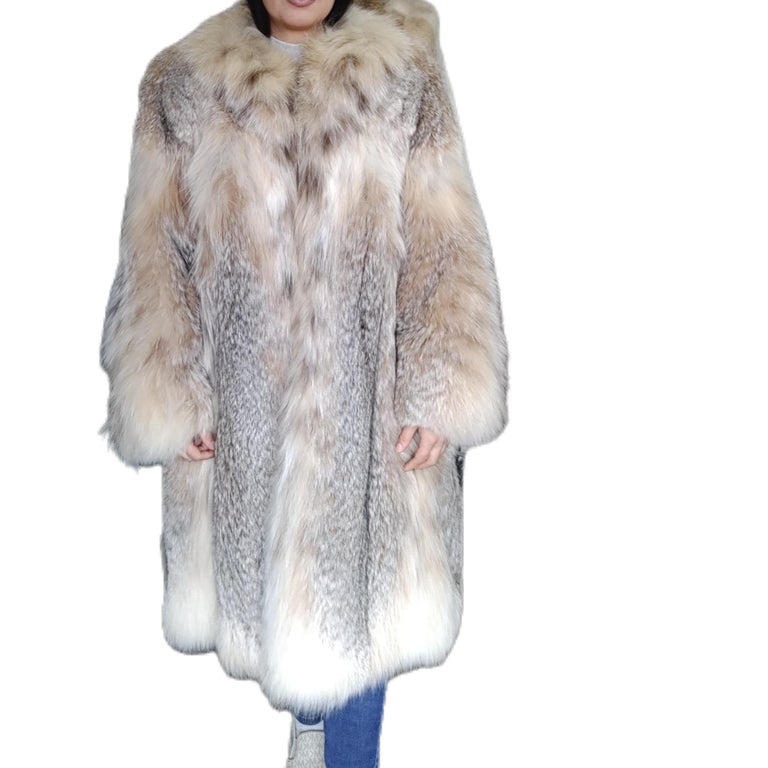 Brand new lightweight lynx fur coat size 18-24 XL ~no duties