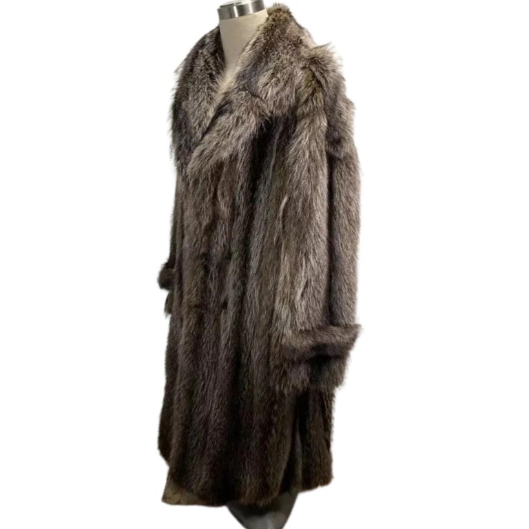 Brand new men's raccoon fur coat size 2 XL
