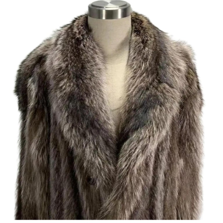 Brand new men's raccoon fur coat size 2 XL
