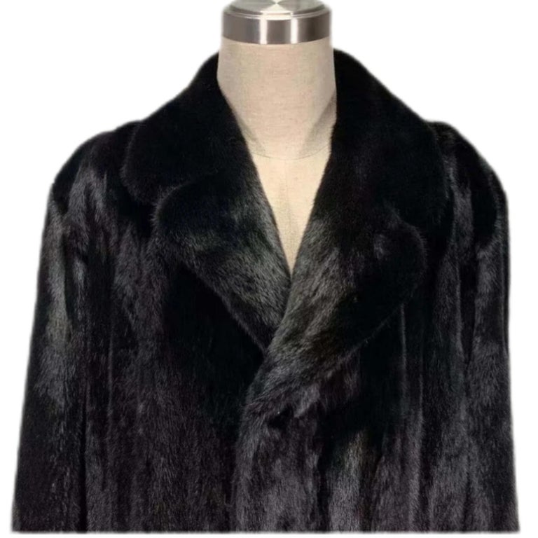 Brand new Big Tall Blackglama Men's mink fur coat parka jacket size 2 XL