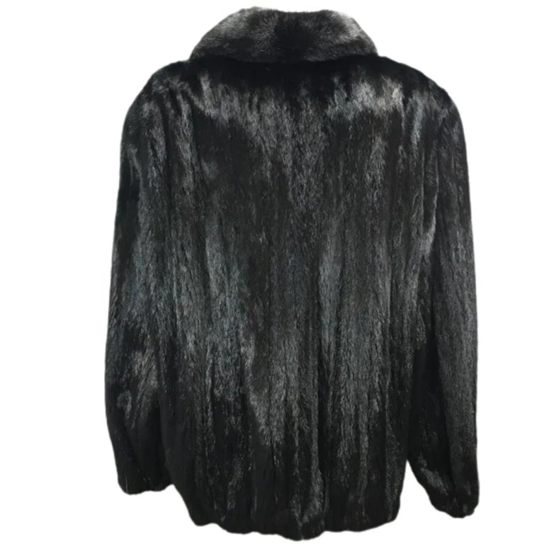 Brand new Big Tall Blackglama Men's mink fur coat bomber jacket size 2 XL
