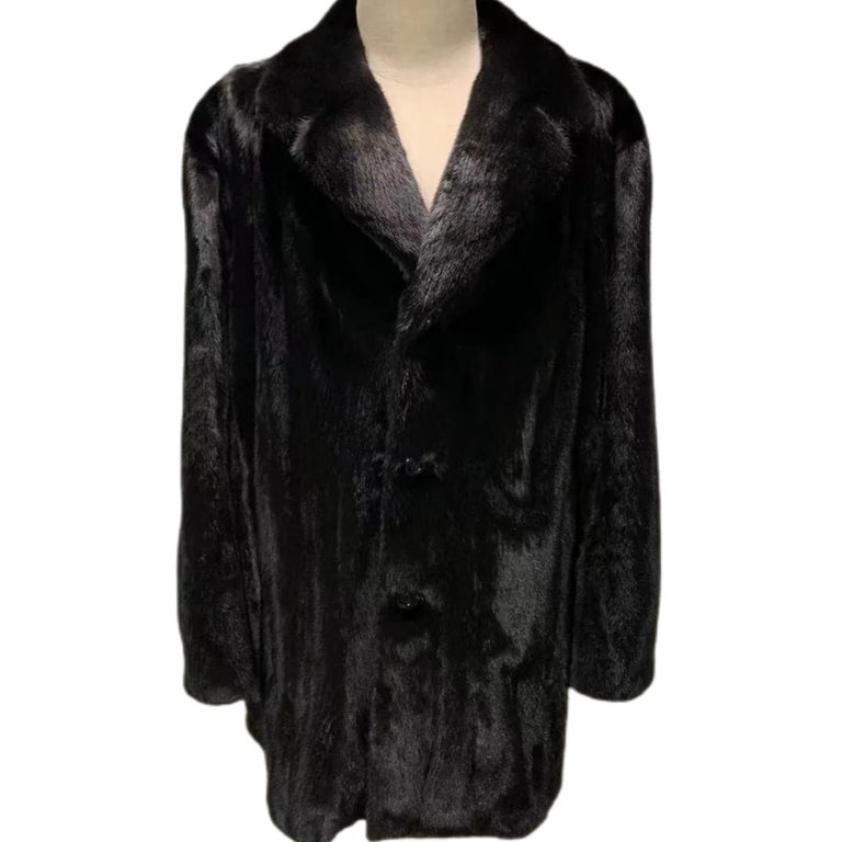 Brand new Big Tall Blackglama Men's mink fur coat parka jacket size 2 XL